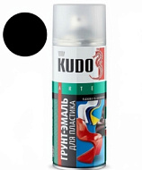 Грунт-эмаль для пластика KUDO, аэрозоль, 520мл, черная KU-6002