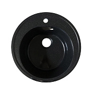 AG7C1 Мойка AGATA черная кварцевая круглая глянцевая 500х180 мм