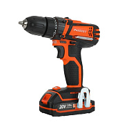 Дрель-шуруповерт аккумуляторная PATRIOT BR 201UES (20В, 2акк*2,0Ач Li-Ion, 30Нм, 0-350/0-1350 об/м)