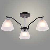 Люстра XA1697B/3 BK+CR черный/хром 3х60W E27 d570 h230, HN25