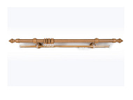 Карниз круглый с U-шиной двухрядный MAGELLAN 200см бук,пластиковые элементы,d28