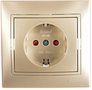 248417 Розетка 1-м СП Мира с/з керам. жемчуж. белый перламутр 701-3030-122 ,