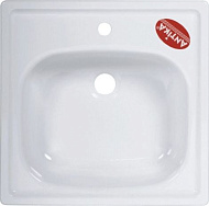 Мойка стальная эмалированная 500*500 ANTIKA белая с кронштейнами ВИЗ