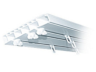 Карниз потолочный MAGELLAN Эконом  белый,3х-рядный 200см