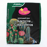 Грунт для Кактусов и суккулентов 'Цветочный рай' 3 л