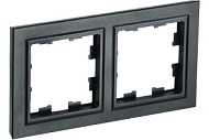 Рамка IEK 2-м BRITE РУ-2-БрЧ черн. BR-M22-K02