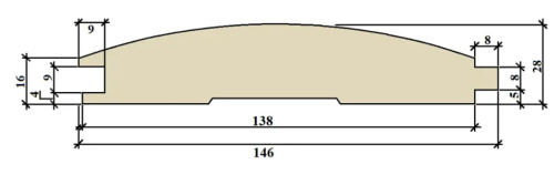Блокхаус АВ  28*146*3000мм /упаковка 3шт/