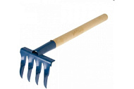 Грабли витые 4-х зубые с черенком