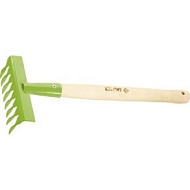 Грабли 8-зубые витые Сибртех 160*390 мм стальные, деревянная рукоятка