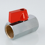 Кран шаровой мини 1/2" ВН/ВН флажок хром