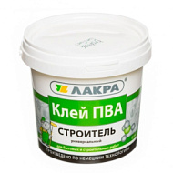 Клей ПВА Строитель универсальный Лакра, 0,9кг