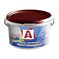 Эмаль универсальная А3 акриловая, белая, полуглянценвая, 2,2 кг
