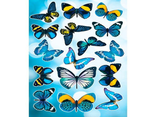Виниловая наклейка Декоретто Бабочки "Небесная лазурь"  25см*23см