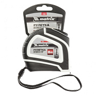32553 Рулетка Matrix Autostop, 8 м х 25 мм, двухкомпонентный корпус, автоматическая фиксация
