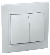 234977 Выключатель 2-кл. СП Кварта 10А IP20 ВС10-2-0-КБ бел. IEK EVK20-K01-10-DM