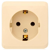 87958 Розетка SchE Этюд 1-м ОП 16А с/з кремовая РА16-003К