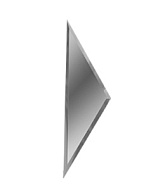 Половина зеркальной серебряной плитка ПОЛУРОМБ 100*340 мм