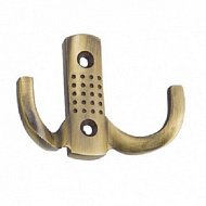 Крючок мебельный 2-рожковый 5534/641В (бронза)