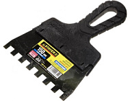 1009-15-10 Шпатель STAYER нержавеющий, зубчатый, с пластмассовой ручкой, 150мм, зуб 10х10мм