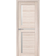 Дверное полотно модель №19 600,700*2000мм Капучино белое стекло Экошпон