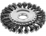 35140-125 Щетка MIRAX дисковая для УШМ, жгутированная стальная проволока 0,5 мм, d=125 мм