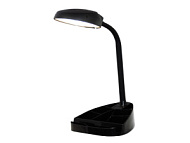 Настольный светодиодный черный светильник Веста на подставке - органайзер