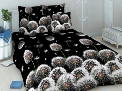 Постельное белье Василиса Белые одуванчики Бязь 2 сп