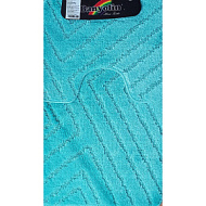 00286 Набор ковриков для ванной Banyolin Classic Uni полоски, бирюзовый, 550*900, 450*550мм
