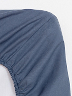 9046030 Простыня на резинке Этель 140х200х25, цвет синий, 100% хлопок, бязь 125г/м2