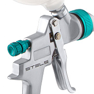 57360 Краскораспылитель Stels AG 801 HVLP, гравитационный, сопло 1,5мм и 1,8 мм
