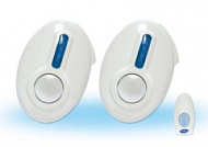 162420 Звонок беспроводной Космос полиф 32 мелодии 150 м 2 звук. модуля белый AG520C1