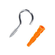 Шуруп-полукольцо 8х80мм с универс. дюбелем 12х71мм 2шт/пакет