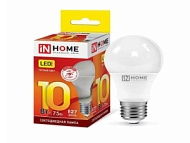 Лампа светодиодная IN HOME LED-A60-VC 10Вт 230В E27 3000К 900Лм