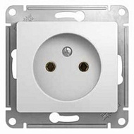 Механизм розетки 1-м СП Glossa 16А IP20 без заземл. бел. SchE GSL000141 , 275151