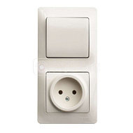 Блок комбинированный GLOSSA розетка + выкл. 1-кл. беж. SchE GSL000260 ,400535