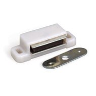 Защелка магнитная 2кг одинарная с ответной планкой, белая