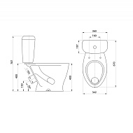 Унитаз-компакт Santeri Воротынский, белый, 1 режим, полипропилен