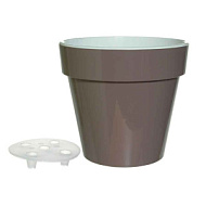 Кашпо пластиковое ПОРТО 15л мокко