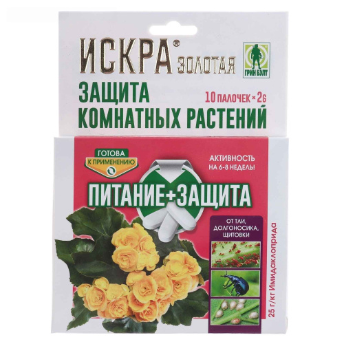 Искра золотая Палочки для защиты комнатных растений 10 шт