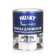Краска HUSKY для мебели акриловая белая, - 25С° , 0,9л; База А