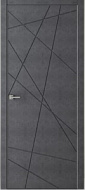 S1 Дверное полотно глухое Паутинка Бетон темный 600*2000 мм ПВХ
