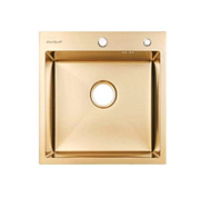 GL-5050KG Мойка для кухни врезная G.lauf GL-5050KG золотая из нержавеющей стали, 50*50 см без сифона