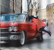 02-21 Штора в ванную комнату Brimix, Автомобиль, без колец, 1,8*2,0м