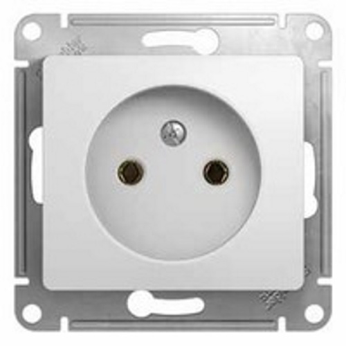 Механизм розетки 1-м СП Glossa 16А IP20 без заземл. бел. SchE GSL000141 , 275151