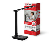 Светильник настольный светодиодный ССО 06Ч 12Вт 600лм сенсор IN HOME черный