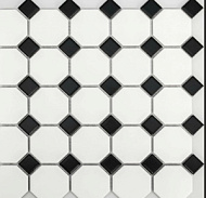 Мозаика Elada Mosaic 295*295*5 мм белый/чёрный матовый