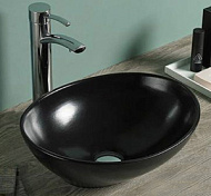 7838MB Раковина Comforty, матовый черный, накладная 405*140*330 мм