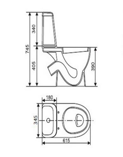 Унитаз-компакт Sanita Luxe Max SL DM, белый, 2 режима, дюропласт с микролифтом