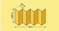 Подложка для ламината Solid гармошка желтая 2 мм 1050*10000 (шаг 500 мм)/10.5м2