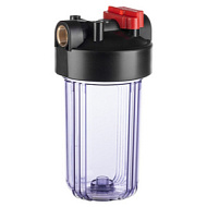 Корпус Гейзер прозрачный для холодной воды, латунные вставки C24 10BB х 1"